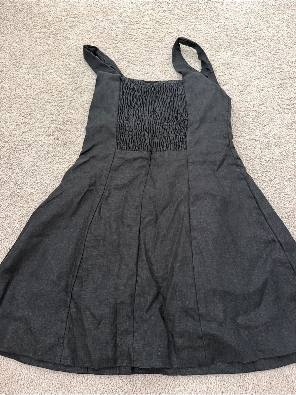 Faithfull the Brand Felice square neck Mini Dress in Black 6 - Picture 7 of 8